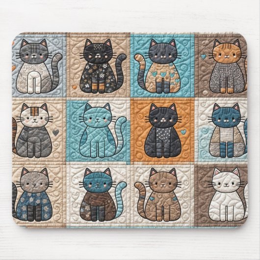 Tapis De Souris Conception de surface composée de chats (Devant)