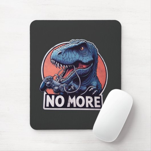 Tapis De Souris Conception de T-Rex Gamer No More (Avec souris)