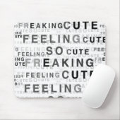 Tapis De Souris Conception de texte mignon et déroutante (Avec souris)