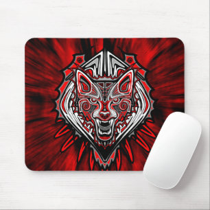 Tapis De Souris Conception de totem tribal Haida Loup