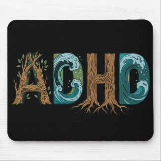 Tapis De Souris Conception de typographie Éléments de la nature TD
