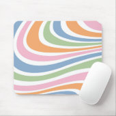 Tapis De Souris Conception de vague rétro (Avec souris)