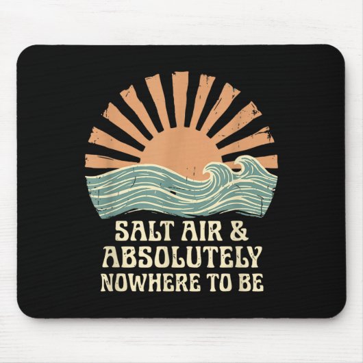 Tapis De Souris Conception de vagues de plage de vacances en crois (Devant)