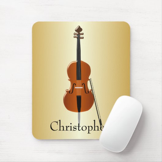Tapis De Souris Conception de violoncelle personnalisée (Avec souris)