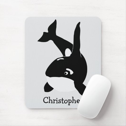 Tapis De Souris Conception d'épaulard (Avec souris)