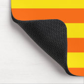 Tapis De Souris Conception des rayures orange et jaune (Coin)