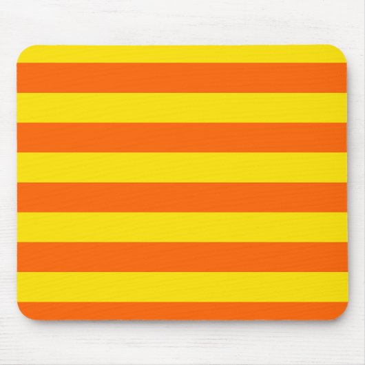 Tapis De Souris Conception des rayures orange et jaune (Devant)