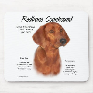 Tapis De Souris Conception d'histoire de Coonhound de Redbone