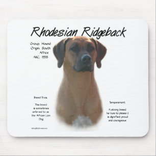 Tapis De Souris Conception d'histoire de Rhodesian Ridgeback