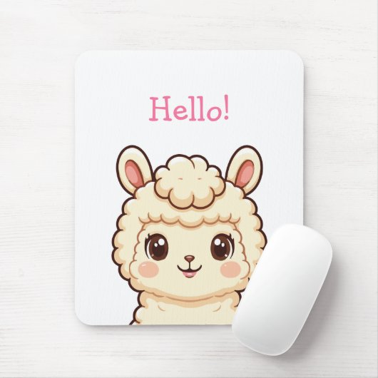 Tapis De Souris Conception d'illustration de lama mignon (Avec souris)