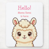 Tapis De Souris Conception d'illustration de lama mignon (Devant)
