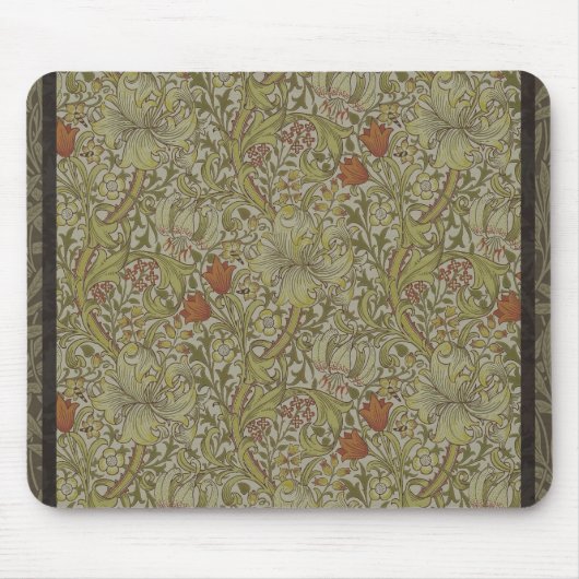 Tapis De Souris Conception d'impression d'art floral de lys de sau (Devant)
