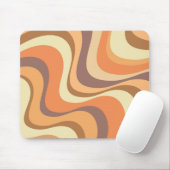 Tapis De Souris Conception d'ondes rétrogrades modernes multicolor (Avec souris)