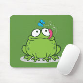 Tapis De Souris Conception drôle de grenouille et de papillon (Avec souris)