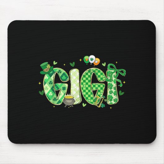 Tapis De Souris Conception drôle de jour de la Saint-Patrick en fa (Devant)