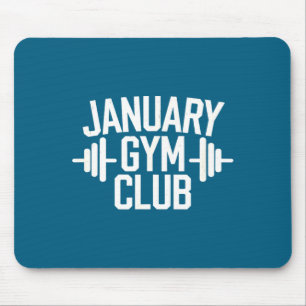 Tapis De Souris Conception Drôle Janvier Club de Gym Fitness Entra