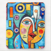 Tapis De Souris Conception du cubisme (Devant)