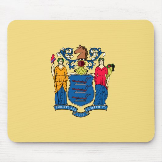 Tapis De Souris Conception du drapeau de l'État du New Jersey (Devant)