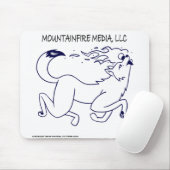 Tapis De Souris Conception du logo MountainFire Media sur un (Avec souris)