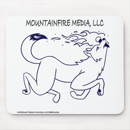Tapis De Souris Conception du logo MountainFire Media sur un (Devant)