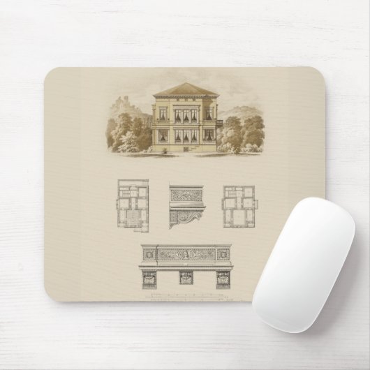 Tapis De Souris Conception d'une propriété avec plans d'intérieur (Avec souris)