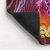 Tapis De Souris Conception époustouflante de feu de dragon (Coin)