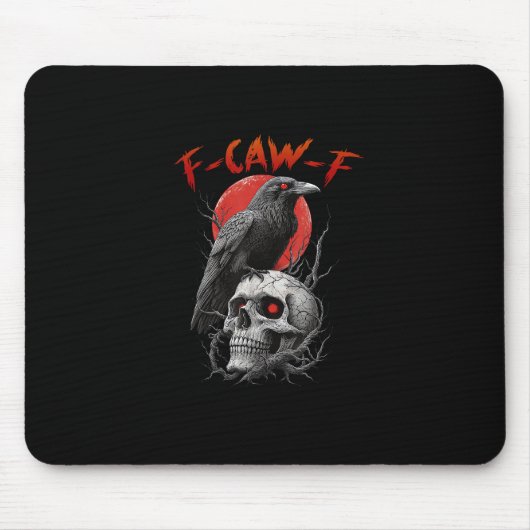 Tapis De Souris Conception esthétique drôle de corbeau F-Caw-F (Devant)