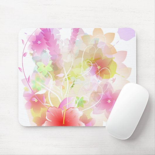 Tapis De Souris conception florale (Avec souris)