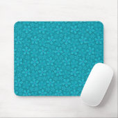 Tapis De Souris Conception florale bleu-vert (Avec souris)