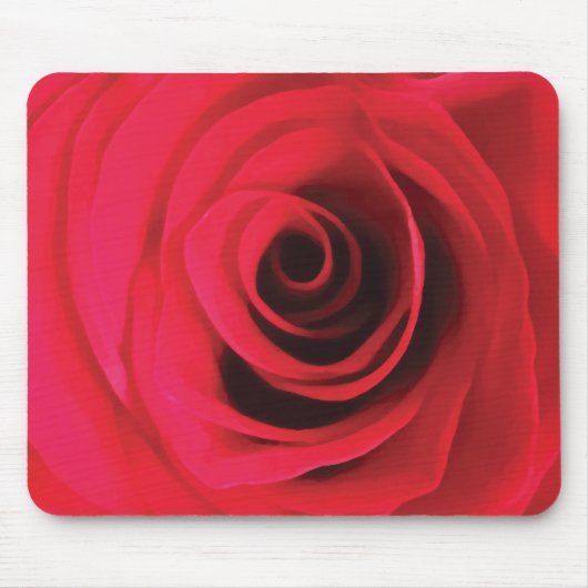 Tapis De Souris Conception florale de fleur de rose rouge (Devant)
