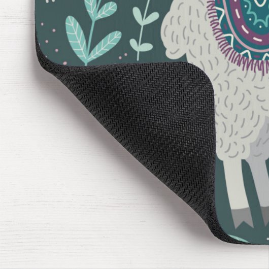 Tapis De Souris Conception florale de lama mignon (Coin)