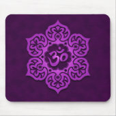 Tapis De Souris Conception florale d'ohm (pourpre) (Devant)