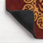 Tapis De Souris Conception florale d'ohm (rouge d'or) (Coin)