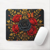 Tapis De Souris Conception florale élégante (Avec souris)