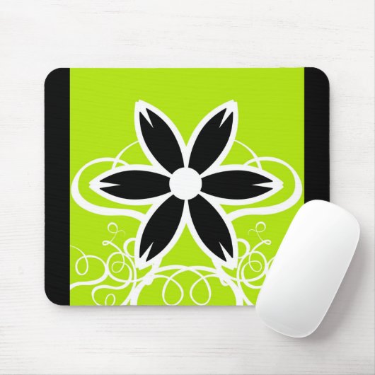 Tapis De Souris Conception florale Mousepad (Avec souris)