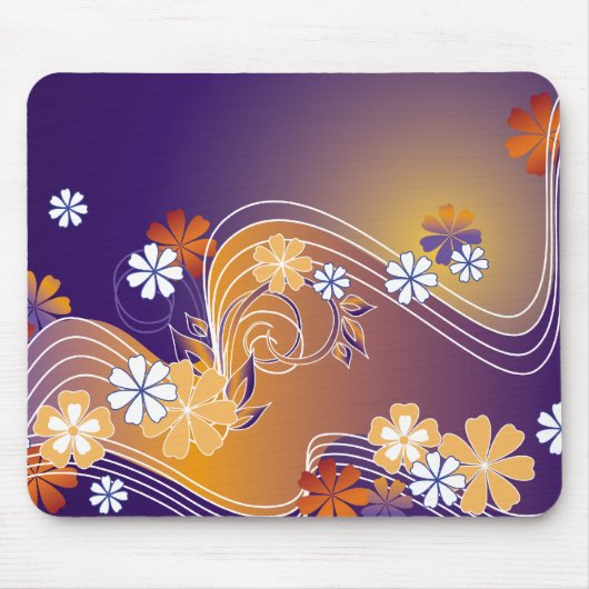 Tapis De Souris conception florale rayée (Devant)