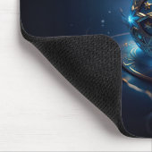 Tapis De Souris Conception fractale bleue et blanche avec des étoi (Coin)