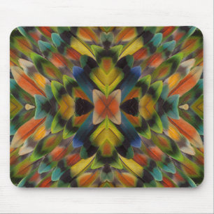Tapis De Souris Conception fractale des plumes de l'inséparable