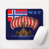 Tapis De Souris Conception fraîche de mousepad de la Norvège (Avec souris)