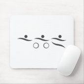 Tapis De Souris Conception fraîche de triathlon imprimée sur le (Avec souris)