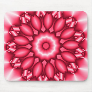 Tapis De Souris Conception géométrique métallique rouge