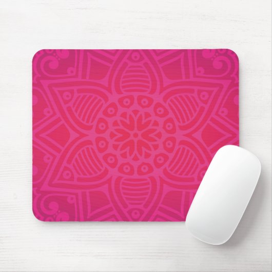 Tapis De Souris Conception Girly rose de fleur de Boho (Avec souris)
