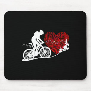 Tapis De Souris Conception Graphique de Vélo de Montagne Amoureux