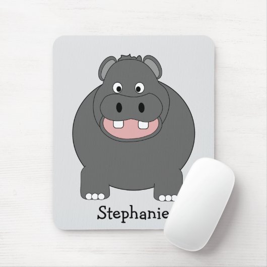 Tapis De Souris Conception Hippopotame (Avec souris)
