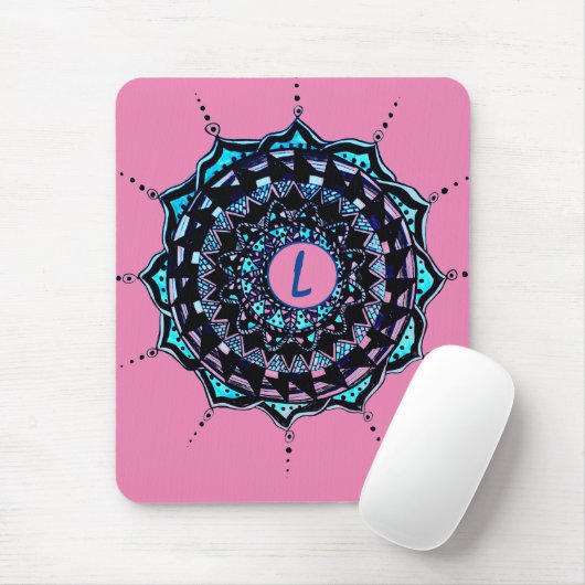 Tapis De Souris Conception initiale personnalisée du mandala (Avec souris)