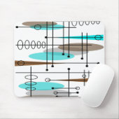 Tapis De Souris Conception inspirée par l'ère atomique du milieu d (Avec souris)