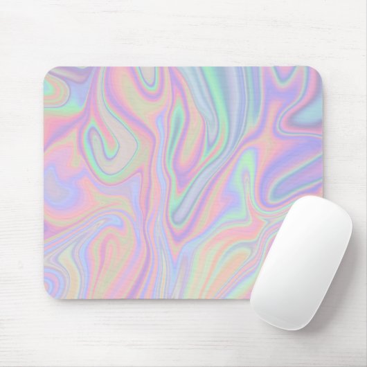 Tapis De Souris Conception iridescente liquide abstraite de (Avec souris)