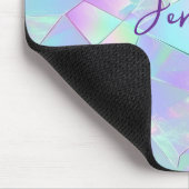 Tapis De Souris Conception iridescente sarcelle et violette, nom e (Coin)