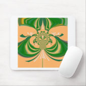 Tapis De Souris Conception jaune vert. (Avec souris)