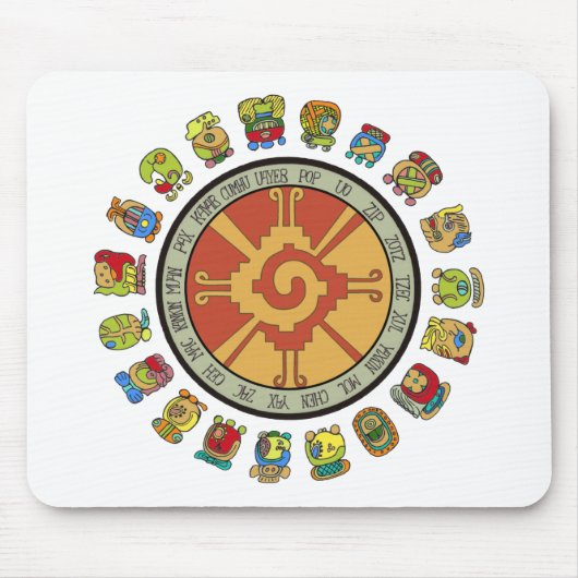 Tapis De Souris Conception maya de calendrier (Devant)